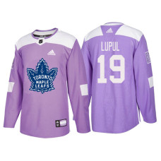 #19 Joffrey Lupul Purple Hockey Fights Cancer Authentic Jersey
