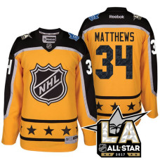 Auston Matthews #34 Yellow La Kings All Star Jersey