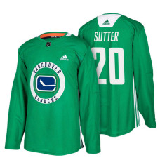 #20 Green New Season Practice Brandon Sutter Jersey