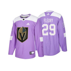 #29 Marc-Andre Fleury Purple 2018 Authentic Hockey Fights Cancer Jersey