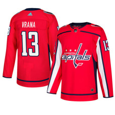 #13 Red Authentic Home Jakub Vrana Jersey