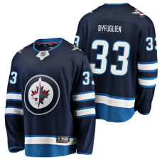 #33 Breakaway Player Dustin Byfuglien Jersey Navy